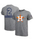 ფოტო #1 პროდუქტის Men's Threads Alex Bregman Heather Gray Houston Astros 2022 World Series Champions Name and Number Tri-Blend T-shirt