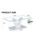 Фото #6 товара Crystal Clear Modern Coffee Table with Stainless Steel Base