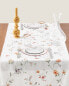 Cotton table runner with lace trim