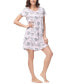 ფოტო #5 პროდუქტის Women's Short sleeve Combo Sleepshirt Nightgown