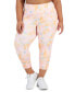 Women's Plus Size Dreamy Bubble-Print Cropped Compression Leggings, Created for Macy's