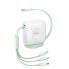 Фото #1 товара Kabel przewód zwijany 3w1 USB-C microUSB Iphone Lightning 1.7m zielony