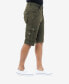 Фото #3 товара Men's Belted Double Pocket Cargo Shorts