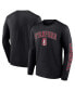 ფოტო #1 პროდუქტის Men's Black Stanford Cardinal Distressed Arch Over Logo Long Sleeve T-shirt