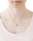 Фото #2 товара Macy's blue Topaz (1-5/8 ct. t.w. ) & Diamond Accent Trillion 18" Pendant Necklace in 14k Gold