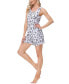 ფოტო #4 პროდუქტის Women's Printed Comfy 2 Piece Tank Top with the Shorts Pajamas Set