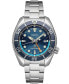 ფოტო #1 პროდუქტის Men's Prospex Sea Sumo Solar GMT Stainless Steel Bracelet Watch 45mm