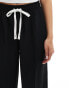 Фото #3 товара ASOS DESIGN wide leg pull on trouser with contrast tie detail