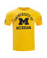 Men's Maize Michigan Wolverines Classic Stacked Logo T-shirt маис, L - фото #4