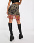 Фото #3 товара Reclaimed Vintage asymmetric hem midi skirt in multi animal print