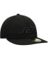 Фото #3 товара Men's Black New York Jets Wordmark Black on Black Low Profile 59FIFTY II Fitted Hat