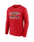 Men's Red Chicago Blackhawks Skate Or Die Long Sleeve T-shirt