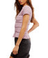 ფოტო #3 პროდუქტის Women's Krystal Textured V-Neck Tee