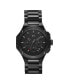 ფოტო #1 პროდუქტის Men's Raptor Black Stainless Steel Bracelet Watch 46mm