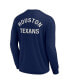 Фото #4 товара Men's and Women's Navy Houston Texans Super Soft Long Sleeve T-shirt