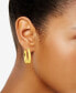 Silver-Plated or 18K Gold-Plated Concave Hoop Earring