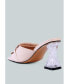Women's Deeba Diamante Embellishment Clear Spool Heel Sandals
