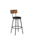 Industrial Style Pub Table Set with 4 Bar Chairs