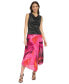 Фото #7 товара Women's Printed Pleated Asymmetrical-Hem Skirt