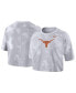 Фото #1 товара Women's White Texas Longhorns Tie-Dye Cropped T-shirt
