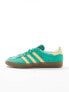 adidas Originals Gazelle Indoor trainers in green and yellow