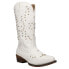 Roper Riley Pearl Snip Toe Cowboy Womens White Casual Boots 09-021-1566-3256