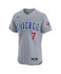 Men's Dansby Swanson Gray Chicago Cubs Road Elite Player Jersey