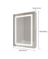 26 x 20 inch Bathroom Medicine Cabinet with LED Mirror, Anti-Fog, Waterproof, 3000K6000K Single Door Lighted Bathroom Cabinet with Touch Switch, Dimmable, Recessed or Surface Mount (Left Door)