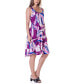 Print Sleeveless Knee Length Tank Swing Dress