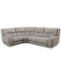 Фото #1 товара CLOSEOUT! Terrine 4-Pc. Fabric Sectional with 2 Power Motion Recliners, Created for Macy's