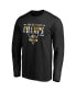 Фото #3 товара Men's Black Los Angeles Lakers 2020 NBA Finals Champions Believe The Game Signature Long Sleeve T-shirt