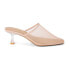 Фото #1 товара Matisse Bette Square Toe Mesh Kitten Heels Mules Womens Beige Dress Casual BETTE