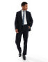 Фото #2 товара ASOS DESIGN wide wool blend suit trousers in navy twill