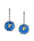 ფოტო #15 პროდუქტის Silver Tone Blue Enamel Gold Tone Initial Earrings