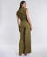 Фото #6 товара Women's Wide-Leg Tie-Waist Jumpsuit