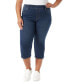 Фото #1 товара Plus Size Shape-Effect High-Rise Capri Jeans