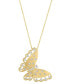 Фото #1 товара EFFY Collection eFFY® Diamond Butterfly 18" Pendant Necklace (3/4 ct. t.w.) in 14k Gold