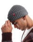 Фото #1 товара Levi's ribbed beanie with red tab logo in grey