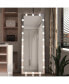 Фото #3 товара Modern Wall Standing Bedroom Hotel Full Length Mirror With LED Bulbs Touch Control Whole Body