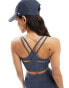 Фото #6 товара ASOS 4505 seamless vest with strap back in blue acid wash