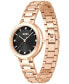 ფოტო #5 პროდუქტის Women's Sena Quartz Ionic Plated Carnation Gold-Tone Steel Watch 34mm