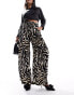 Фото #2 товара Nobody's Child Melody wide leg trouser in zebra print