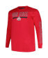 Фото #3 товара Men's Scarlet Ohio State Buckeyes Big and Tall Two-Hit Graphic Long Sleeve T-shirt