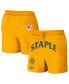 Фото #1 товара Men's NFL X Staple Yellow Green Bay Packers New Age Throwback Vintage-Like Wash Fleece Short