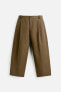 COTTON - LINEN BALLOON FIT TROUSERS