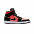Фото #2 товара Кроссовки Nike Air Jordan 1 Mid Black Hot Punch (W) (Красный, Черный)
