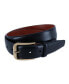 Фото #1 товара Men's 35MM Pebble Grain Leather Belt with Gold Buckle