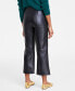 Фото #4 товара Women's Leather Kick-Flare Pants, Created for Macy's