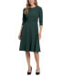 Фото #1 товара Women's Tab-Waist Fit & Flare Dress