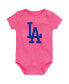 Фото #4 товара Fanatics Girls Infant Los Angeles Dodgers 3-Pack Home Run Bodysuit Set